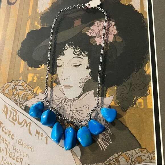 Turquoise Semi Precious Stones Necklace - Picture 1 of 3